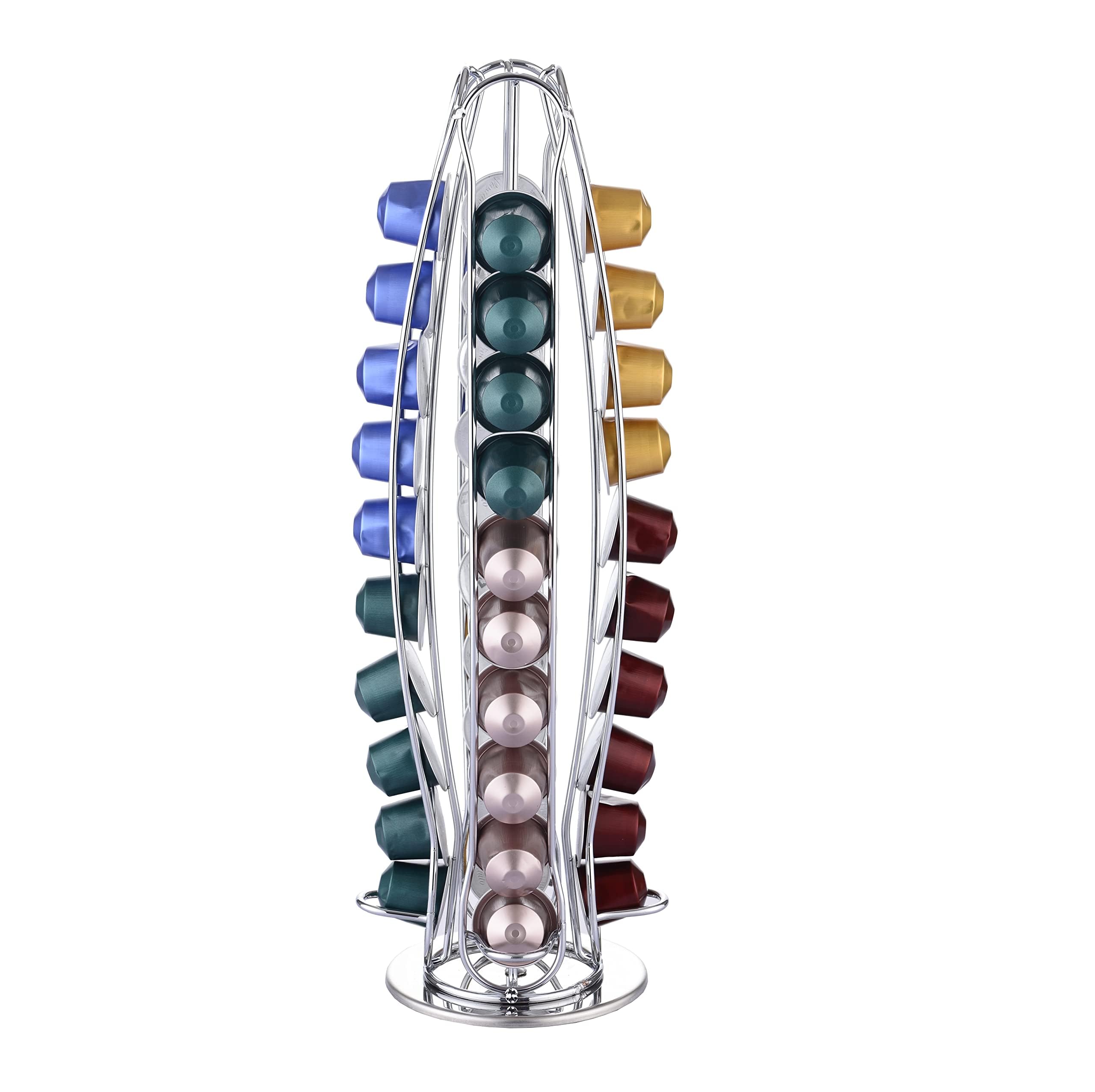 Exzact Coffee Capsule Holder Compatible with Nespresso (40 x Capsules) - Nespresso Classic Coffee Capsule Holders - Rotating Stand - Image 1
