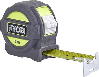 RYOBI - Mètre Ruban 5m - RTM5M - Ruban à Mesurer, Largeur 25mm, Crochet Renforcé, Bricolage - Image 1