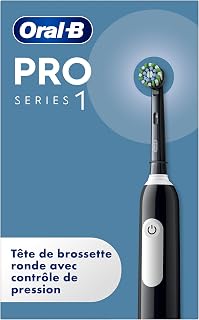 Oral-B Pro Series 1 Brosse à Dents Électrique, Noir, 1 Brossette Nettoyage 3D, Élimine la Plaque Dentaire, 3 Modes de Brossage, Minuteur, 1 Étui De Voyage, Rechargeable - Image 1