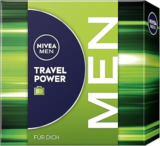 NIVEA MEN Travel Power Coffret cadeau avec produits de soins de voyage avec gel douche, bille-déodorant, crème de soin du visage et trousse de maquillage - Image 1