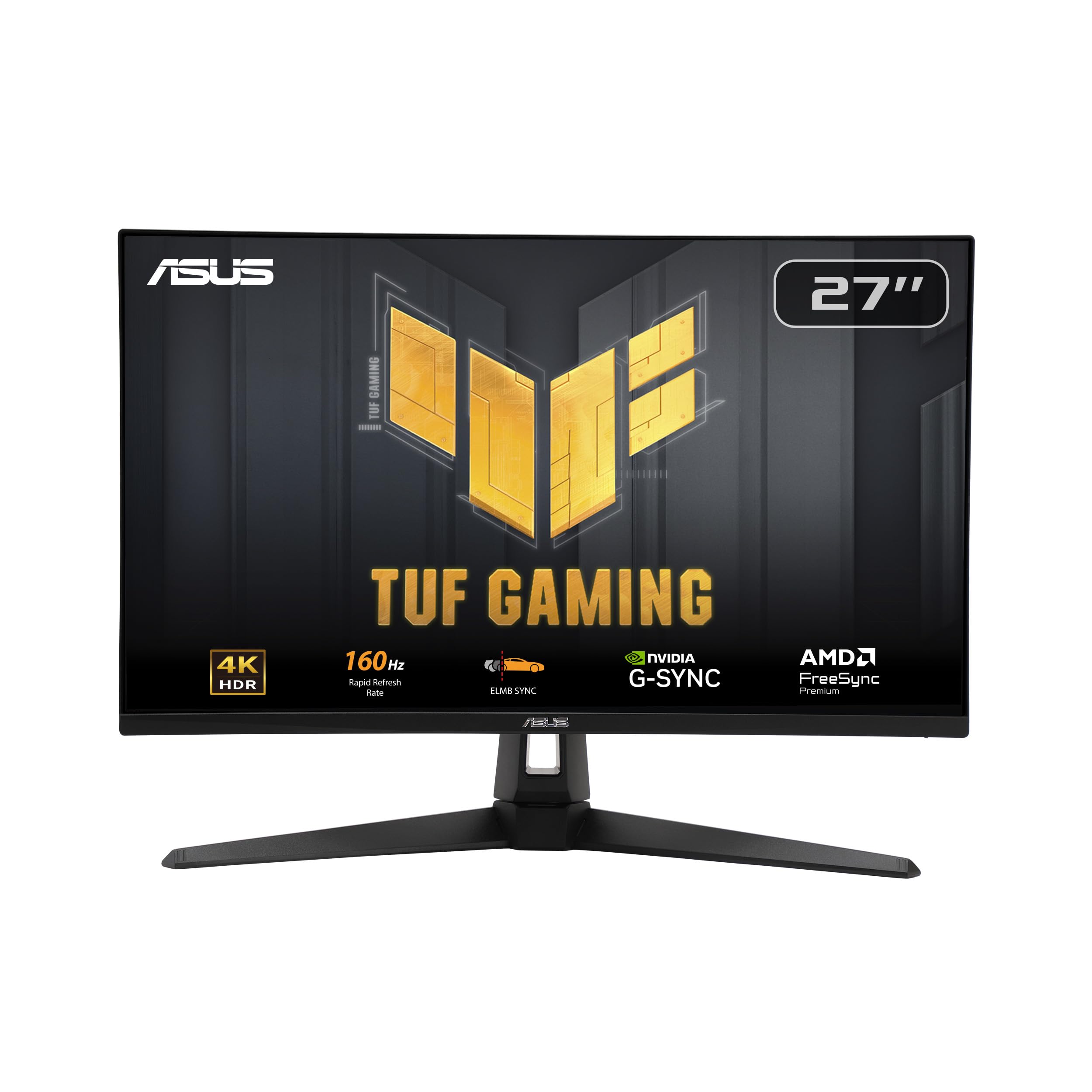 ASUS TUF Gaming VG27UQ1A Gaming Monitor - 27 Inch 4K, HDR, 160Hz, ELMB Sync, Response Time 1ms, 95% DCI-P3, DisplayWidget Center, AMD FreeSync Premium, NVIDIA Compatible - Image 1