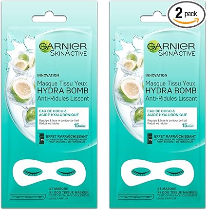 Garnier Skinactive Hydrabomb Anti-Fine Smooth Eye Mask 6 g - Pack of 2 - Image 1