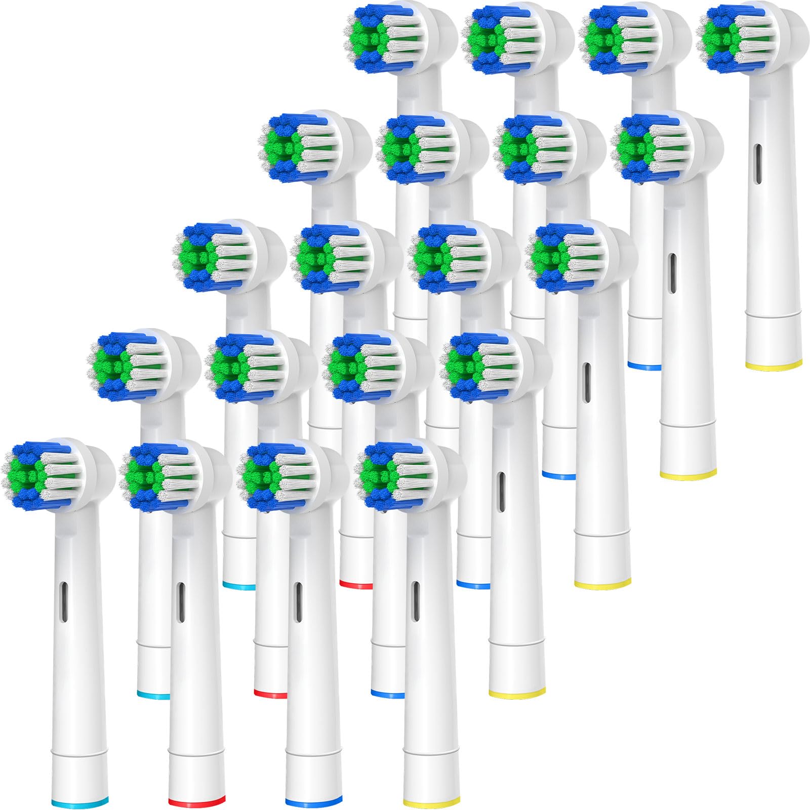 GENKENT Toothbrush Heads Compatible with Oral-B Electric Toothbrush, 20 Toothbrush Heads for Oral B Vitality Pro 3 Models - Image 1