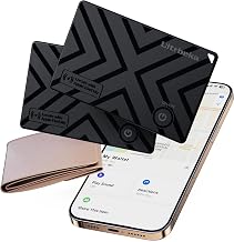 Lot de 2 trackers portefeuille ultra fins certifiés MFi compatibles avec Apple Find My | Pour portefeuilles, clés et sacs | Lot de 2 - Image 1