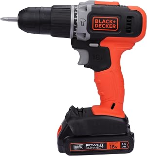 BLACK+DECKER BCD003C1-QW Perceuse visseuse à percussion 1 batterie 18 V-1,5 Ah, 18 V 3/8" - Image 1