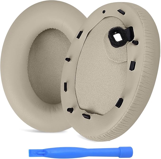Replacement Ear Pads for Sony WH-1000XM4 Noise Cancelling Headphones by MMOBIEL - Memory Foam and Protein PU Cushion Headphone - Replacement Ear Pads - Silver - Image 1