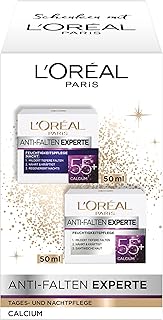 L'Oréal Paris Kit de Soin Hydratant Anti-Âge Crème de Jour & Nuit pour Réduction des Rides Expert Anti-rides 55+ 2 x 50 ml - Image 1