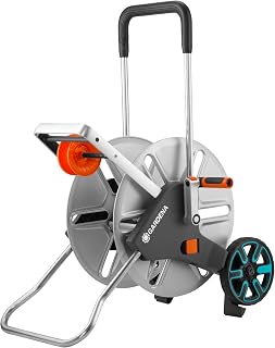 Gardena dévidoir CleverRoll L Easy métal : Grand dévidoir sur Roues d'une capacité de 100 m, avec Guidage dans Un Cadre métallique Robuste (18550-20) - Image 1