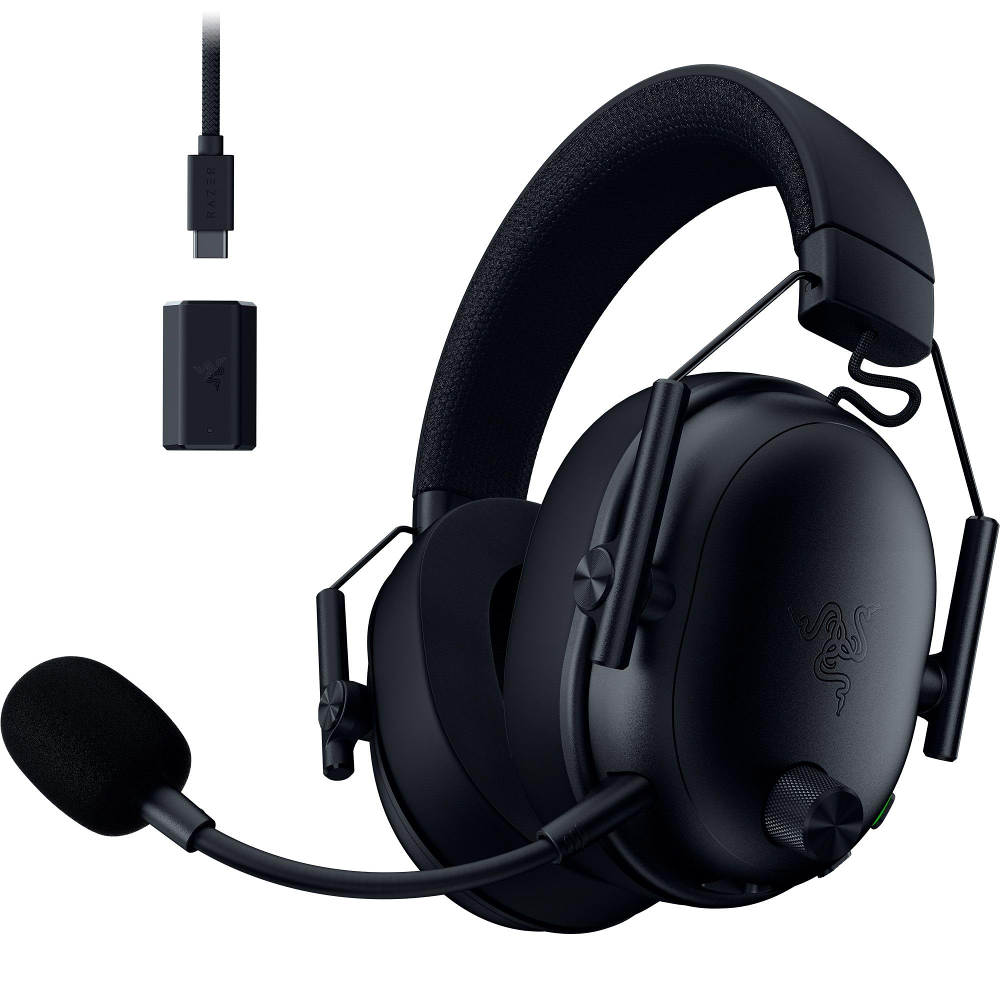 Razer BlackShark V3 - Wireless Headphones for Esports - 50mm Titanium Speakers - Detachable HyperClear Mic - THX Spatial Audio - Wireless 2.4Ghz & Bluetooth - FPS Profiles - PC/Mac | Black - Image 1