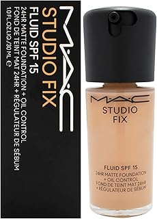 Studio Fix Fluid SPF 15 24Hr Matte Foundation Plus Oil Control - NC37 by MAC for Women - 1 oz Foundation - Image 1