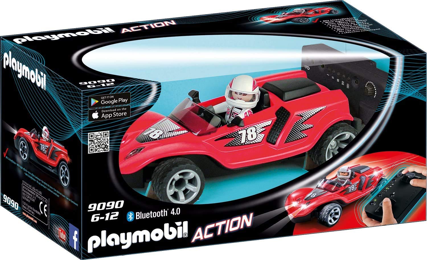 Playmobil 9090 Red RC Racing Car - Action- Remote Control Driver - Image 1