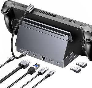 UGREEN 9 in 1 Docking Station Compatible with Steam Deck OLED ROG Ally X Legion Go Dock USB C HDMI 4K 60Hz Gigabit Ethernet Adapter Multi Data Ports 10Gbps PD 100W SD TF Card Reader - Image 1