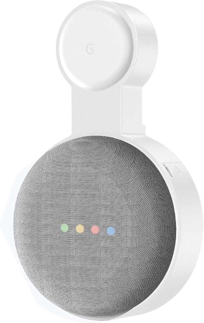 WANGW Wall Mount Stand Holder for Home Voice Assistants, Home Mini Cable Cover, for Google Nest Mini (2nd Gen) - Image 1