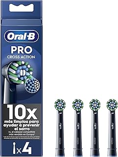 Oral-B Pro Cross Action Noire Brossettes pour Brosse à dents électriques, Pack De 4 Unités - Image 1