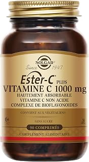 Solgar Ester-C® Plus 1000 mg - Défenses Immunitaires - Vitamine C - Antioxydants - Réduction de la fatigue - Immunité - Vitalité et énergie - Complément Alimentaire - Flacon de 90 comprimés - Image 1