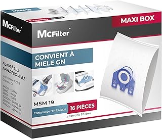 I 16 Vacuum Cleaner Bags Suitable for Miele Series GN 3D Efficiency I Dust Bag with 8 Filters I Fleece Filter Bags I 5 Layers I MAXI BOX - Image 1
