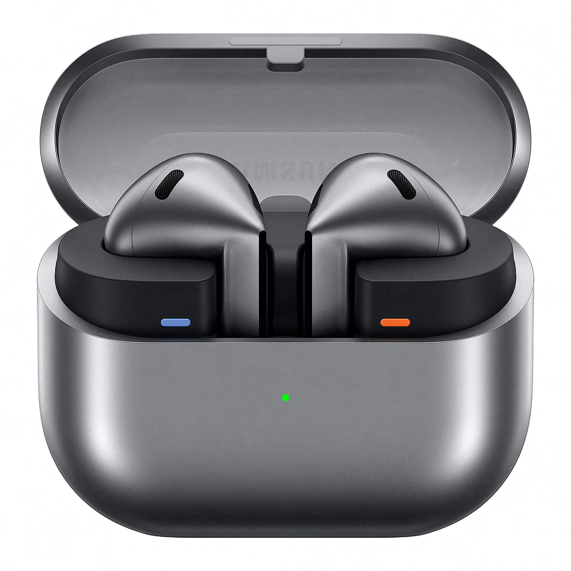 Samsung Galaxy Buds3 Wireless Bluetooth ANC Earbuds and Adaptive Noise Cancelling 360° Audio, Silver and Clear Case - Image 1