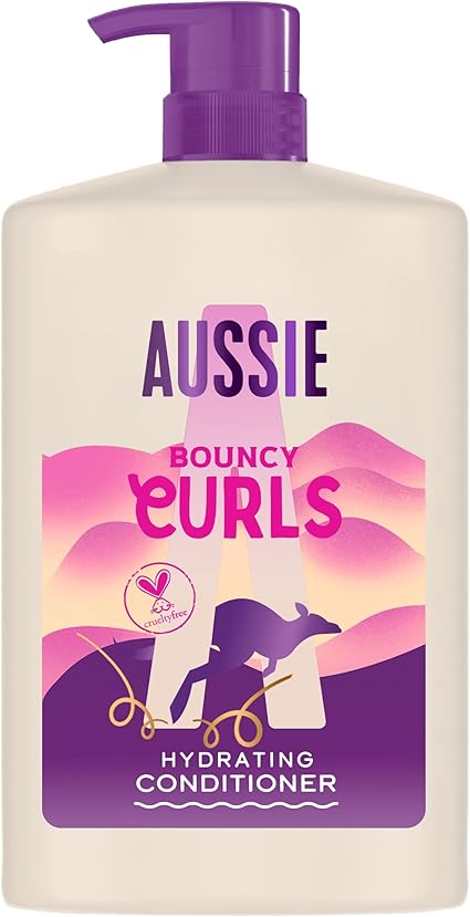 Aussie Bouncy Curls Moisturizing Conditioner 1000ml, Hydration Boost for Curly Hair - Image 1