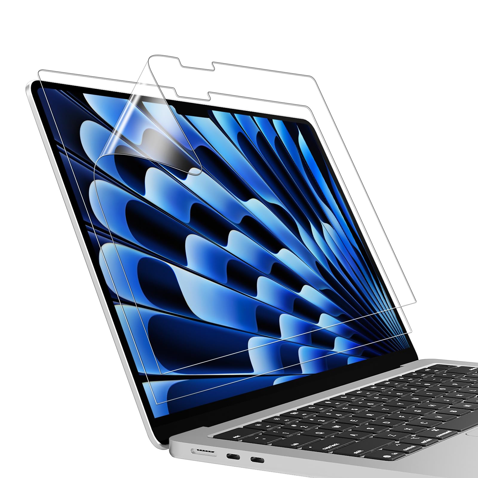 2 Packs Protective Screen Film for MacBook Air 13.6 Inch M4 M3 M2 (2025-2022) A3240 A3113 A2681 5H High Definition Scratch Resistant Protective Accessories - Image 1
