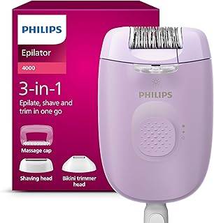 Epilator Series 4000 – Corded Body and Bikini Epilator, Hair Removal, Shaving and Trimmer for Women, Model BRE257/00 - Image 1