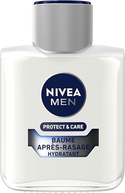 NIVEA MEN Protect & Care Hydrating Aftershave Balm (1 x 100 ml), After Shave Care Enriched with Vitamin E & Aloe Vera, Soothing Face Care for Men - Image 1