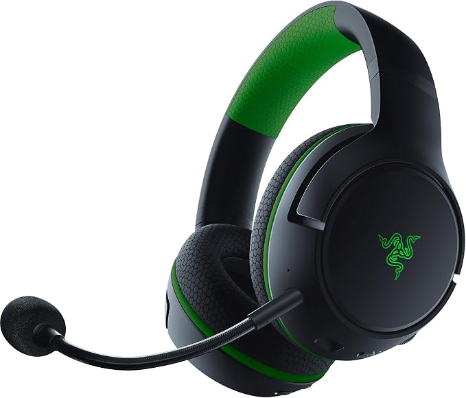 Razer Kaira Pro - Casque de jeu sans fil pour Xbox Series X|S + Xbox One + PC et smartphone (Casque sans fil, Bluetooth, diaphragme de 50 mm, microphone supercardioïde) Noir-Vert - Image 1