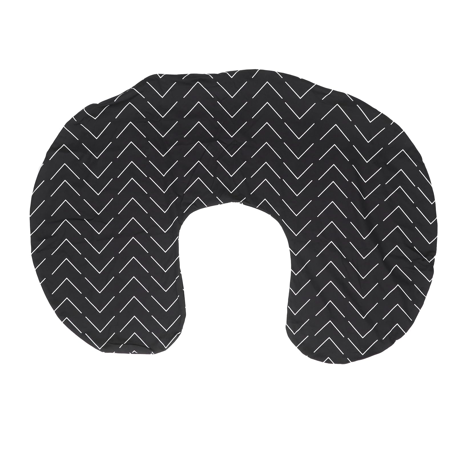 Taie d'oreiller d'allaitement en Forme de U avec Un Design Facile à Nettoyer pour Les Nouvelles Mamans, Cette Housse de Coussin d'allaitement Offre Une Surface Douce à (Noir Géométrique) - Image 1