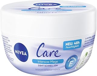 NIVEA Creme Care Soin intensif, soin du visage et du corps pour une hydratation intense pendant 48 h, absorption rapide et non grasse (50 ml) - Image 1