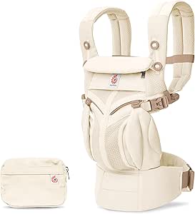 Ergobaby Omni Classic Mesh All-in-One Ergonomic Baby Carrier with Back and Belly Function Luminous Ivory - Image 1