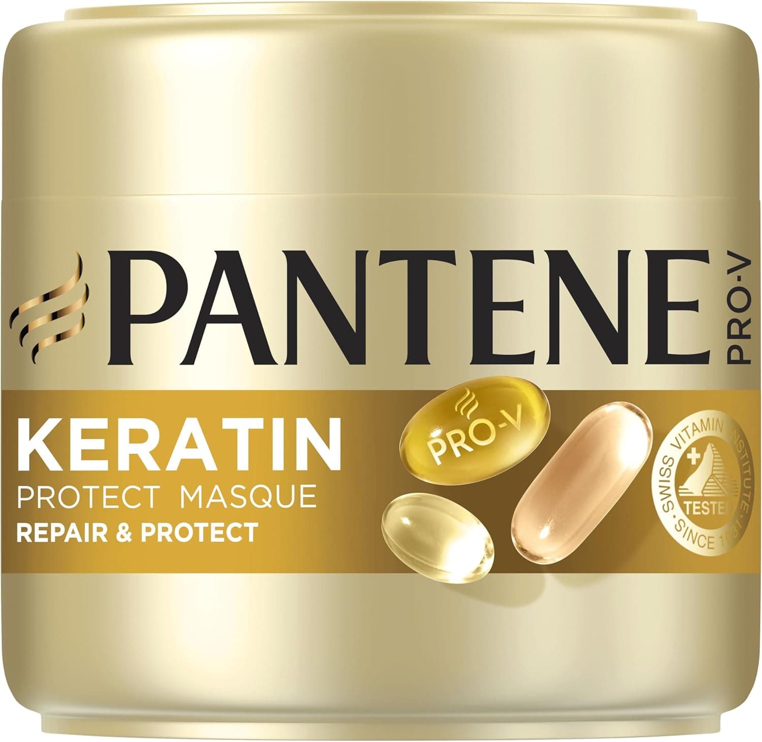 Pantene pro-v, masque repair & protect, à la kératine, pour cheveux fragiles et abîmés, aide à combattre les signes des agressions en 1 seule application -300 ml (L'emballage de l'article peut varier)