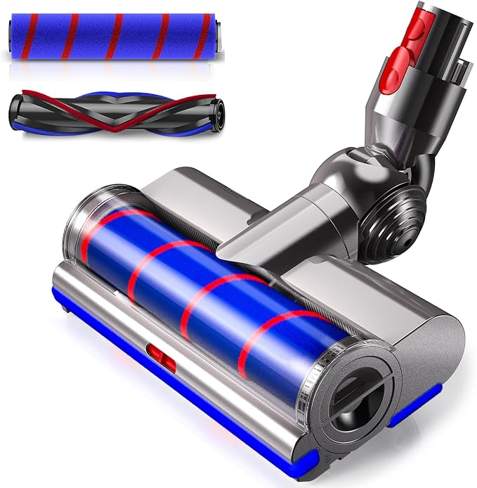 Dufuso Brush Head for Dyson V7 V8 V10 V11 V15 SV10 SV11 SV12 SV14 SV15 SV22 Motorhead, Motorized Vacuum Cleaner Turbine Brush for Carpets and Hard Floors Replacement Part 967483-04, 967483-05 - Image 1