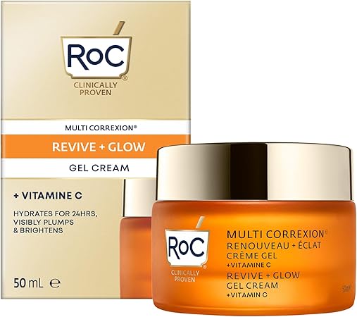 RoC - Multi Correxion Revive + Glow Gel-Cream with Vitamin C - Anti-Wrinkle and Aging - Anti-Aging - Firming Moisturizer - 50 ml - Image 1