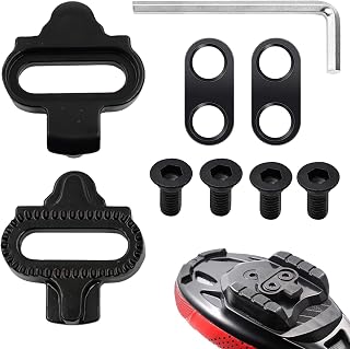 2 x Bicycle Chock Cleats Compatible Shimano SPD for MTB and Indoor Cycling Pedals Men and Women Universal Clip System Metal Cycling Cleats Set Easy Installation - Image 1
