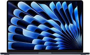 Apple 2024 15" MacBook Air Laptop mit M3 Chip: 15.3" Liquid Retina Display, 16 GB Gemeinsamer Arbeitsspeicher, 512 GB SSD Speicher, beleuchtete Tastatur, 1080p FaceTime HD Kamera, Mitternacht - Image 1