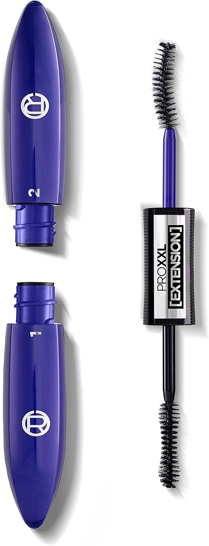L'Oréal Paris - Mascara Pro XXL Extension - Professional Eyelash Extension Effect - Double Brush Technology - Long Lasting - Shade : Black - 12 ml - Image 1