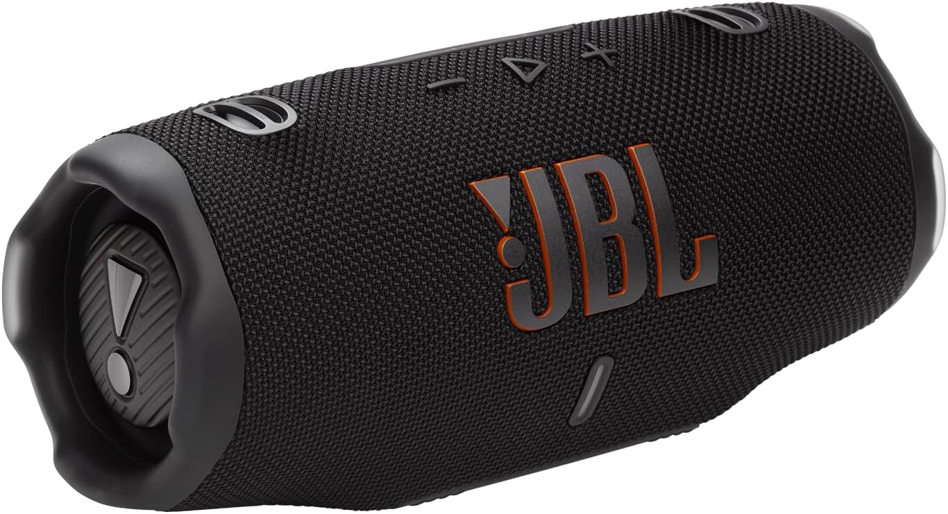 JBL Charge 6, Enceinte Bluetooth Portable sans Fil, 28 h d’autonomie, étanche IP68, résistante à la poussière et aux Chocs, Son JBL Pro avec IA Sound Boost, Connexion Multi-Enceintes Auracast, Noir - Image 1