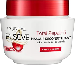 L'ORÉAL PARIS - Replenishing Mask - Damaged Hair - 5 in 1 - Enriched with Amino Acids and Ceramide - Elseve Total Repair 5 - 310 ml - Image 1