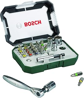 Accessories Bosch 26 Piece Screwdriver and Ratcheting Bit Set (Extra Hard Quality, Drill and Screwdriver Accessories) - Image 1