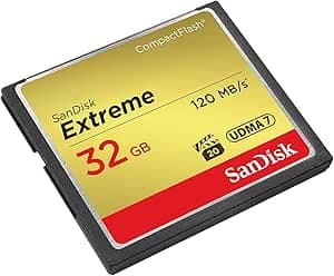 SanDisk Extreme 32GB UDMA7 CompactFlash Memory Card with up to 120MB/s Read Speed (SDCFXSB-032G-G46)