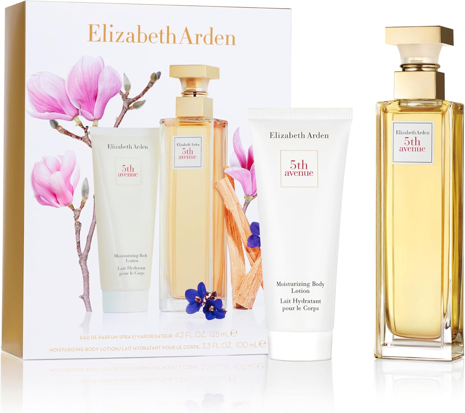 Elizabeth Arden Coffret Eau de Parfum Femme 5th Avenue, Cadeau femme, Senteur Florale et Séduisante, Crème Corps et parfum - Image 1