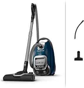 ROWENTA Silence Force Effitech Vacuum Cleaner with Bag, Silent 57 DB(A), Low Consumption, High Filtration, Operating Radius 12 m, Made in France RO7451EA, Blue