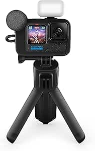 GoPro HERO12 Black Creator Edition - Includes Volta (Battery Handle, Tripod, Remote Control), Media Mod, Light Mod, Enduro Battery and Carrying Case