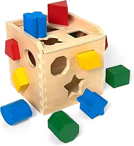 Melissa & Doug, Stacking And Sorting Board Wooden Toys For Boy Or Girl 575 Multicolor - Image 1