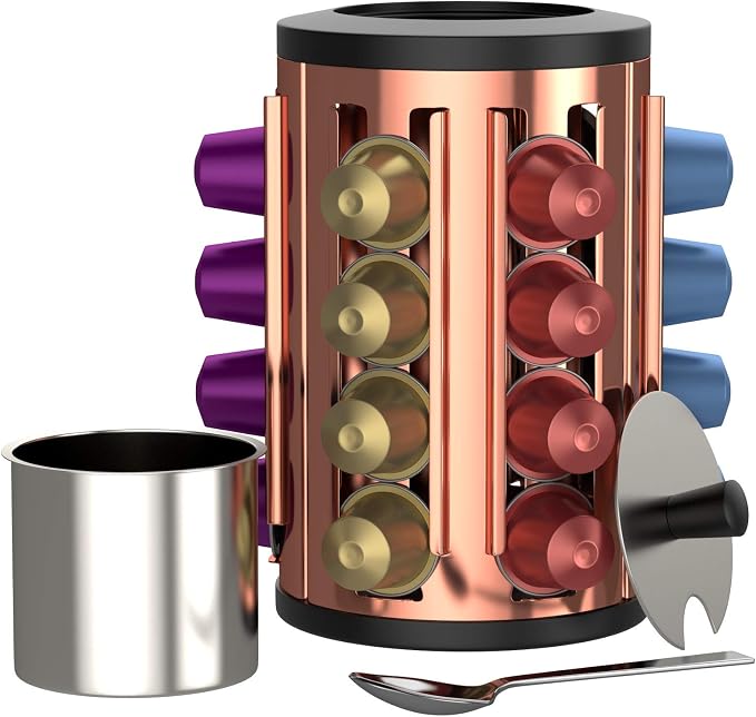 bonVIVO Kafono Coffee Capsule Holder, Pod Rack, Coffee Capsule Dispenser, Nespresso Capsule Dispenser, Rotating Storage for Nespresso, Nespresso Capsule Holder - Image 1