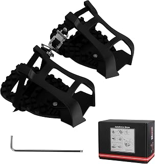 DROMEDARY Convertisseur de pédales, pinces à orteils de vélo, cages à double fonction, pédales de vélo d'appartement avec sangles, compatibles avec Peloton Bike & Peloton Bike + - Image 1
