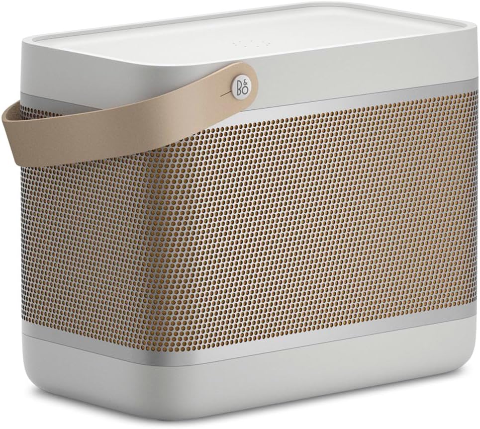 Bang & Olufsen Beolit 20 – Powerful Portable Bluetooth Speaker with 360° Sound, Wireless Speaker for Home and Outdoor with Built-in Qi Wireless Charging Base for Smartphone – Grey - Image 1
