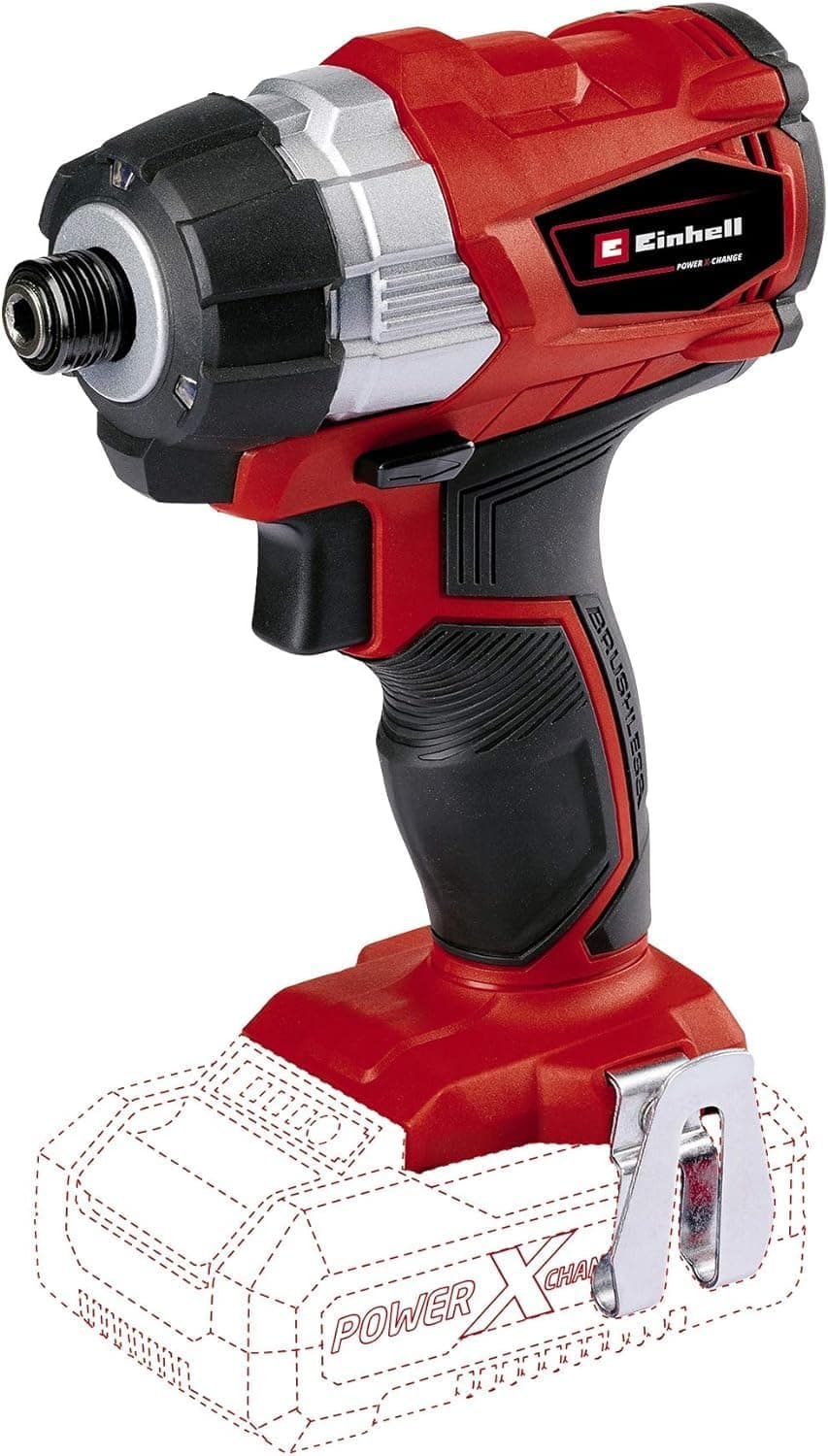Einhell Professional Visseuse à Chocs sans fil TP-CI 18 Li Brushless Solo Power X-Change (18V, Couple: 180 Nm, Mandrin 6 pans, moteur sans charbon) Livré sans Batterie ni Chargeur