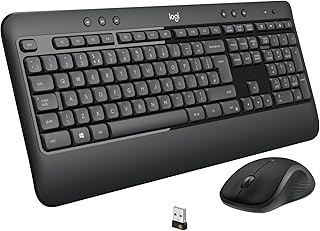 Logitech MK540 Combo Clavier Souris sans Fil Windows, Connexion 2.4 GHz avec Récepteur USB Unifying, Touches Multimédia, Batterie Longue Durée 3 Ans, PC/Portable, Clavier AZERTY Français - Noir - Image 1