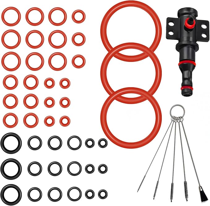 Philips Saeco Automatic Coffee Machine Gaskets 45 Pieces and 5 Cleaning Kits for Philips Saeco Coffee Machine, Accessories for Holder Valve, Steam Valve - Image 1