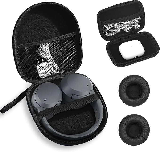 Housse Casque Audio Rigide, Étuis Housses pour Casques Écouteurs, Universel Étui de Transport Robuste pour Casque Compatible avec Sony MDR-XFB950BT, MDRZX310, MDRZX330, COWIN E7 - Image 1